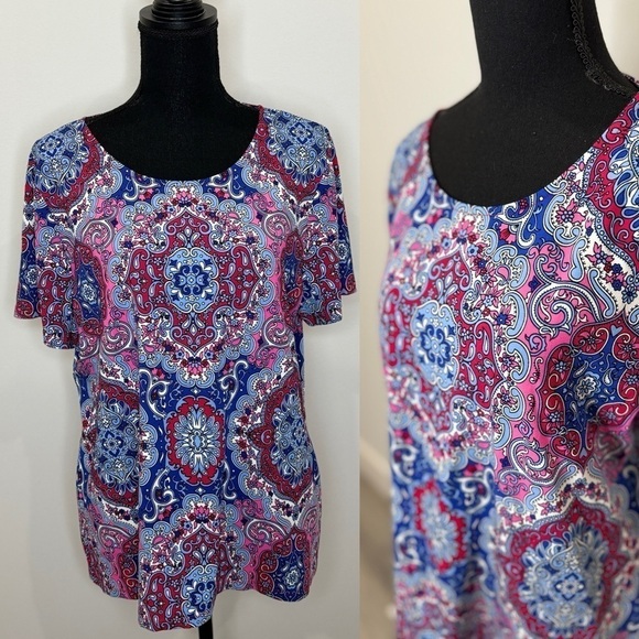 Talbots Multi-Colored Women’s Casual Top (XL) - Picture 1 of 8